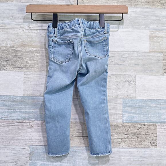 Old Navy Rainbow Embroidered Ballerina Jeans Light Wash Stretch Toddler Girl 2T - Picture 4 of 6